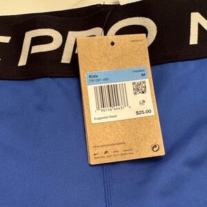 Nike Pro Kids Blue Athletic Shorts